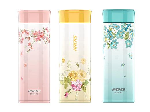 哈尔斯保温杯系列 - 花言鸟语