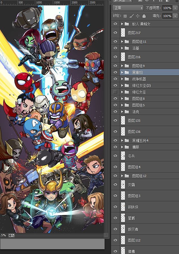 复仇者联盟：无限战争（大乱斗）（图ZMTE0NjAzMDc2） - 商业插画 - 站酷设计师GORGEOUS_高三欠原创素材 - 站酷ZCOOL