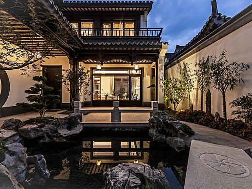 桃李春风中式庭院