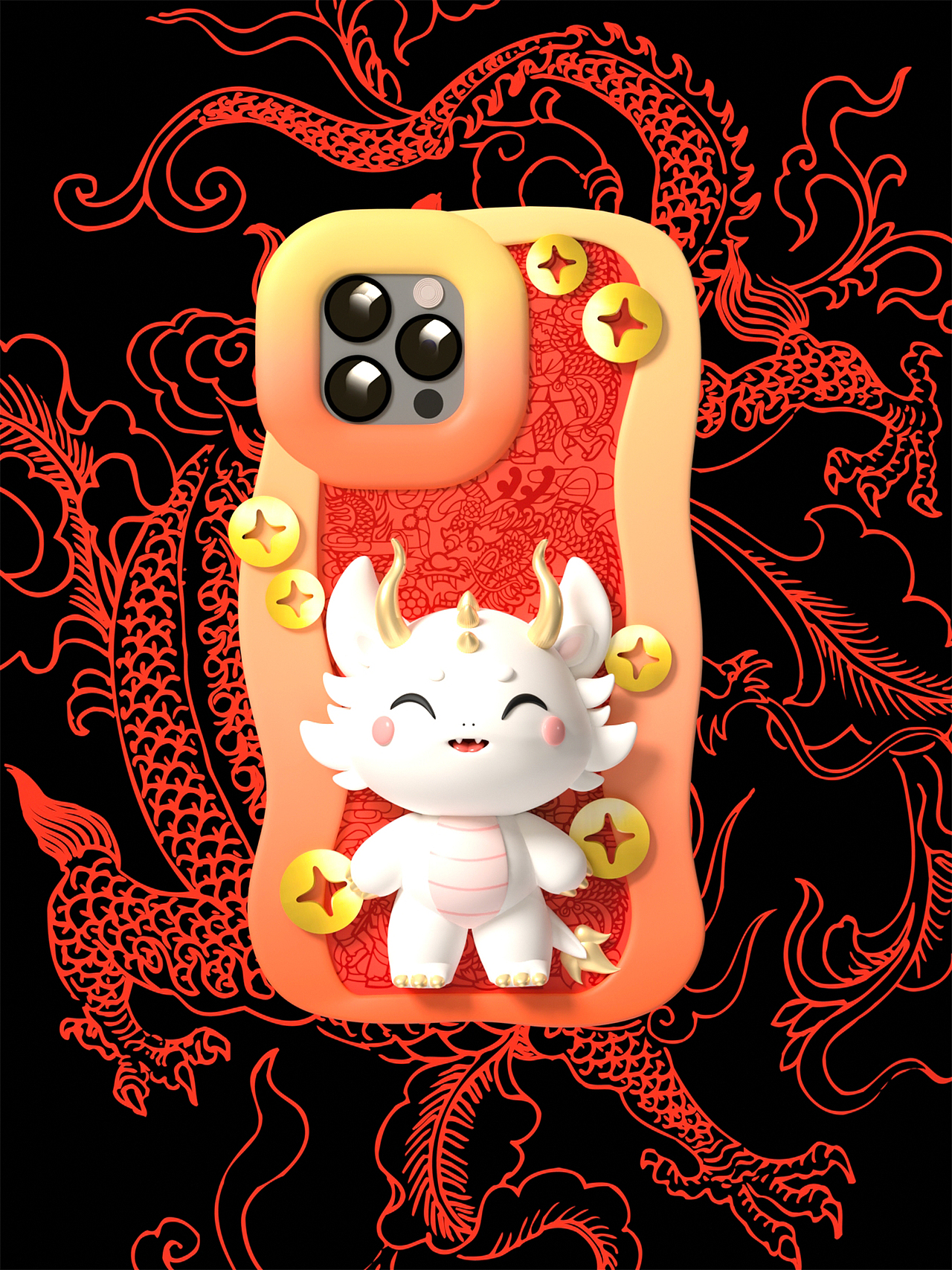 Blender龍年手機殼??（圖ZMzU5OTQ4MDg4） - 人物/生物 - 站酷設計師Kiso333原創(chuàng)素材 - 站酷ZCOOL