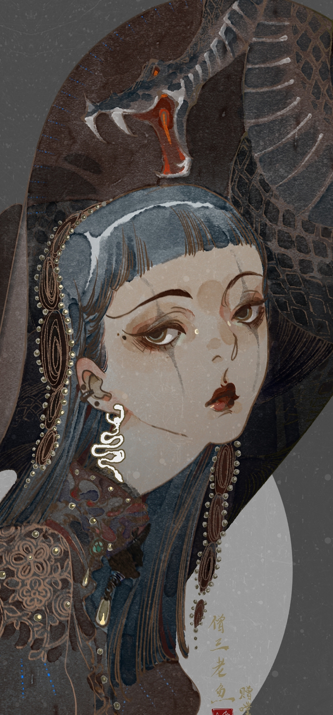 再生灵：蛇棘（图ZMjc5MTMxODk2） - 艺术插画 - 站酷设计师僧三老鱼原创素材 - 站酷ZCOOL