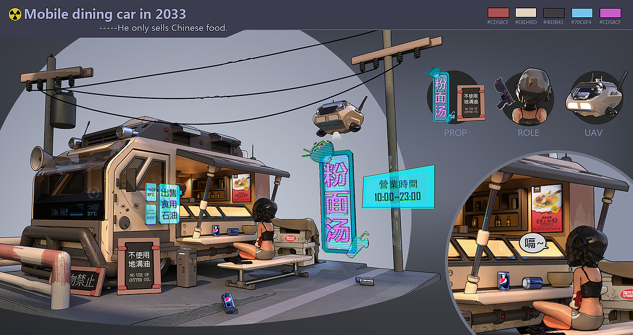 赛博朋克餐车（图ZMjA3ODI4NzQ0） - 机械/交通 - 站酷设计师幽冥496原创素材 - 站酷ZCOOL