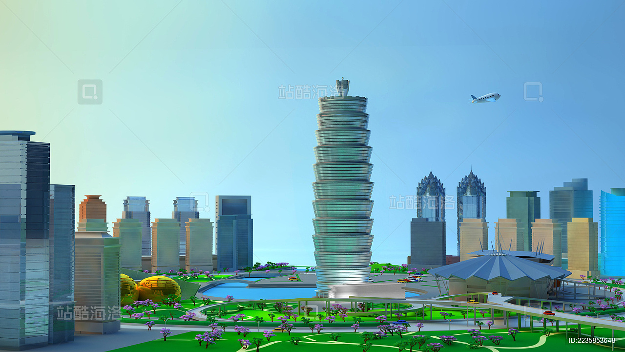 C4D练习 郑州CBD商务内环.大玉米（图ZMjM5ODkyMjA0） - 场景 - 站酷设计师追盛原创素材 - 站酷ZCOOL