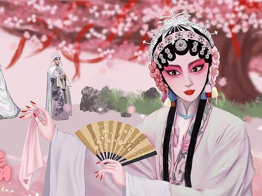 桃花扇（个人主页-ZNzEwMjQ1NTY=） - 商业插画 - 站酷设计师Z630564950原创素材 - 站酷ZCOOL