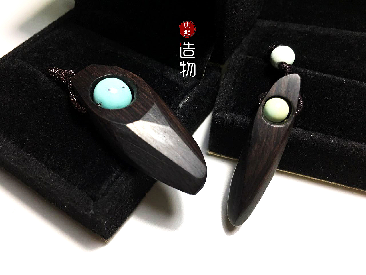 大熊造物-紫光檀綠松石情侶毛衣鏈（圖ZNjUxNzI5NzY=） - 首飾設計 - 站酷設計師乾博凱文創(chuàng)原創(chuàng)素材 - 站酷ZCOOL