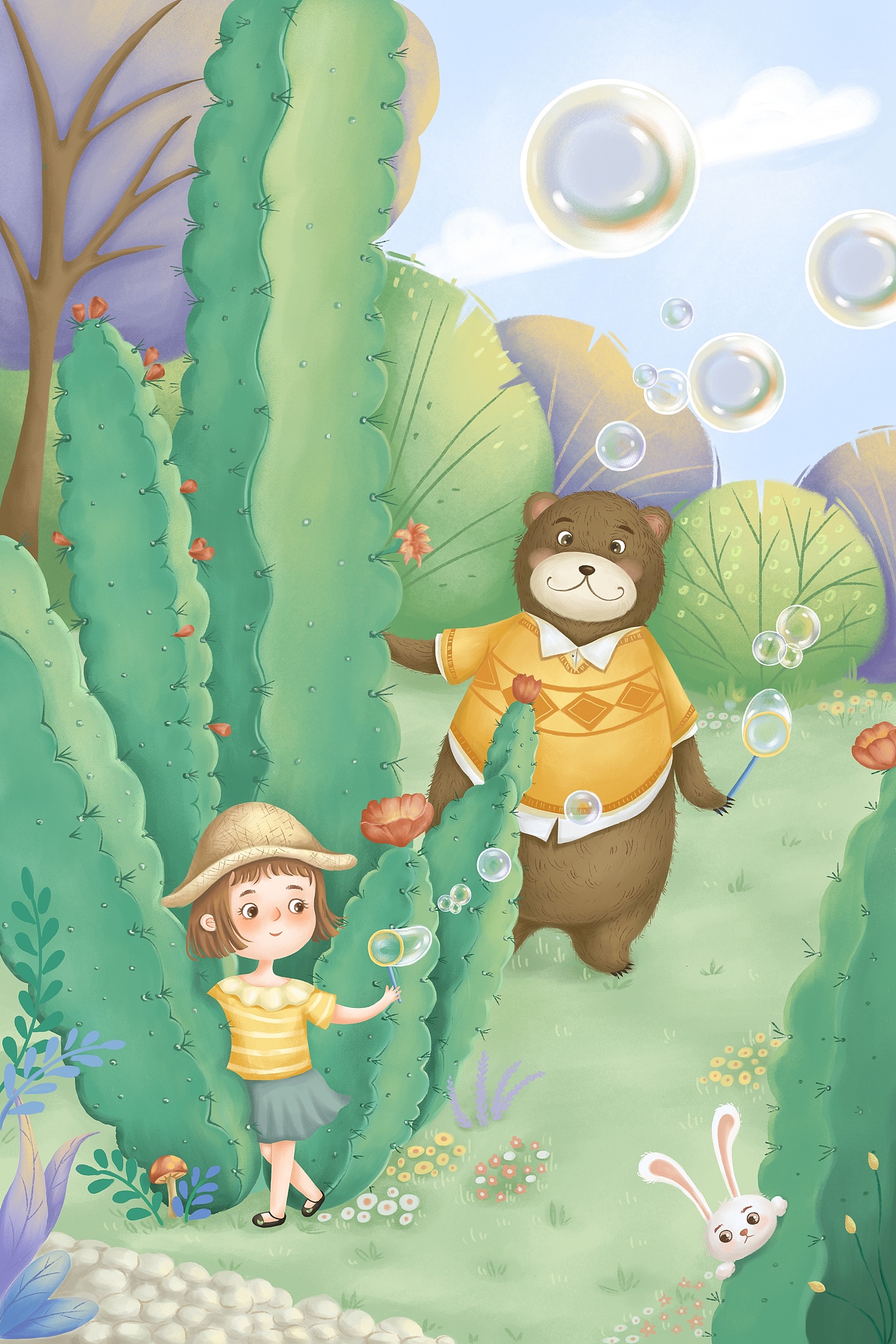 原创儿插去郊游系列（四副）（图ZMjYzMzU4MzE2） - 儿童插画 - 站酷设计师鹿米lll原创素材 - 站酷ZCOOL