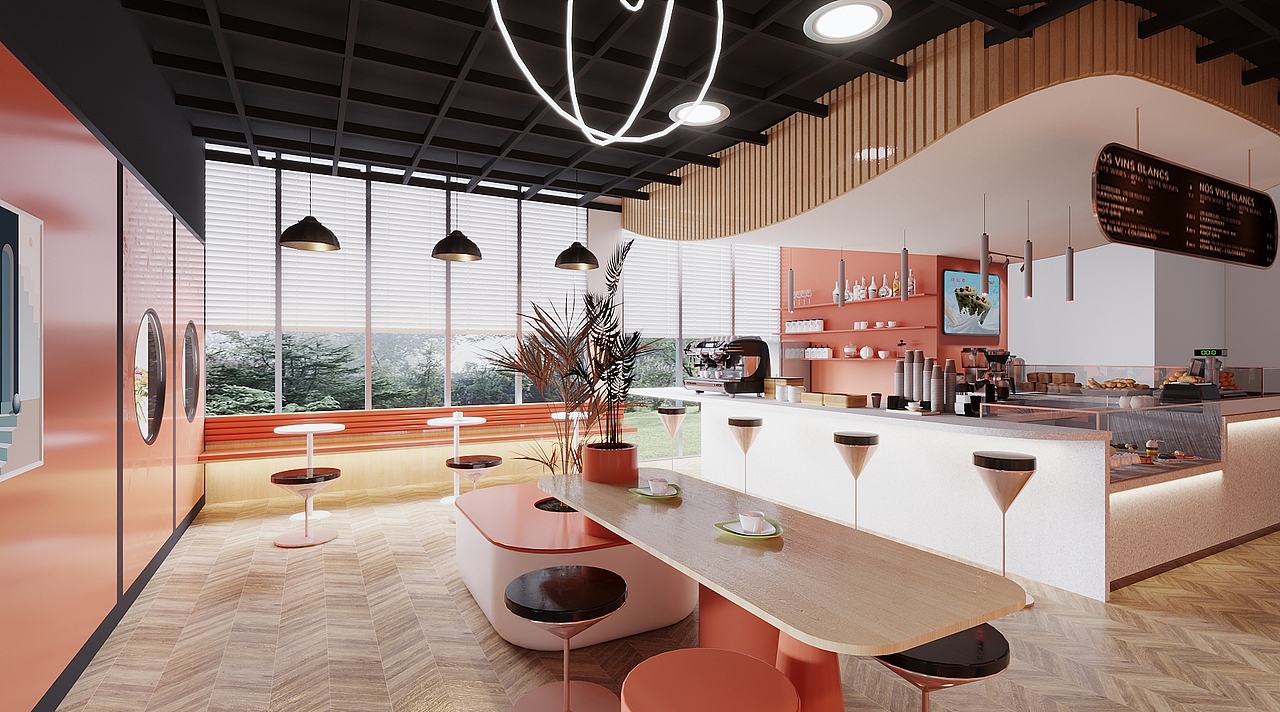 泓宇丨设计 · 现代奶咖店