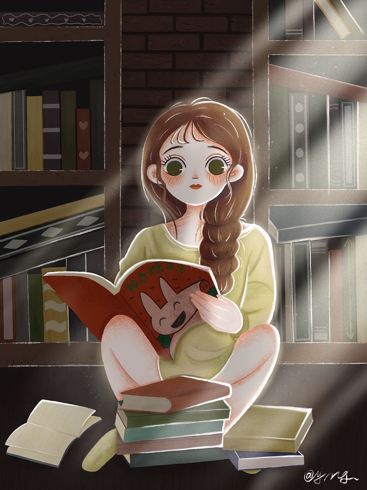 挺喜欢一个人在图书馆看看书,画喜欢的画,想着自己的小心思.