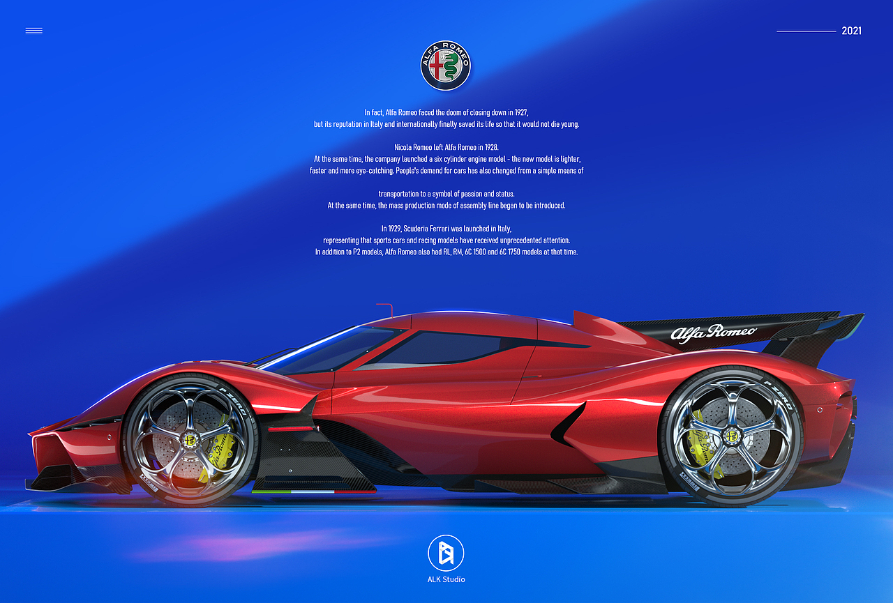 【C4D静态】阿尔法罗密欧/Alfa Romeo 8C-R Tazio 概念（图ZMjY5NDQ1Mzcy） - 机械/交通 - 站酷设计师力酷同学原创素材 - 站酷ZCOOL