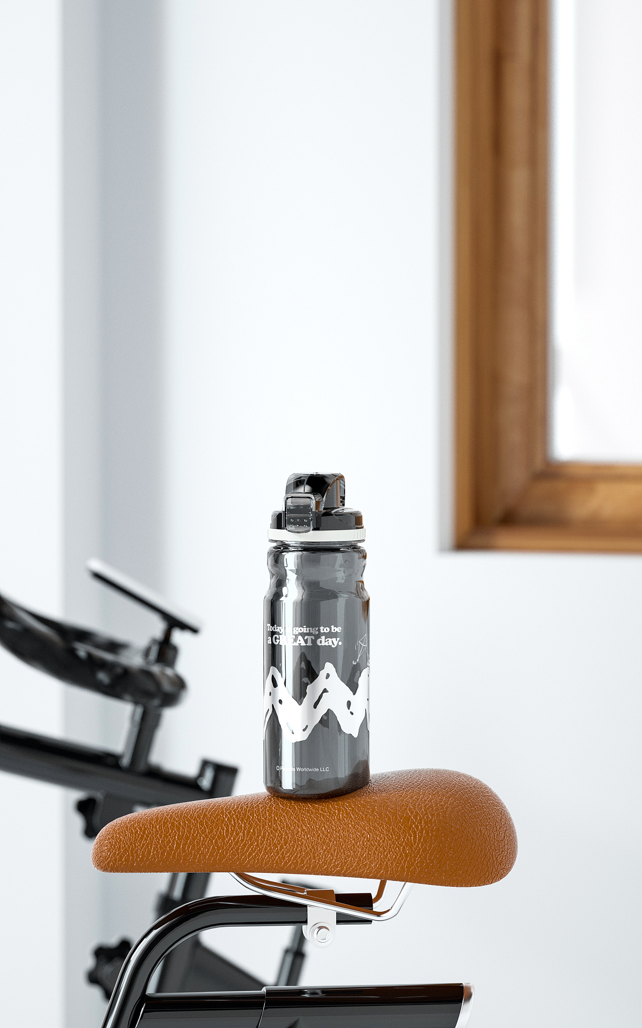 母婴用品成人运动水杯详情渲染设计运动场景