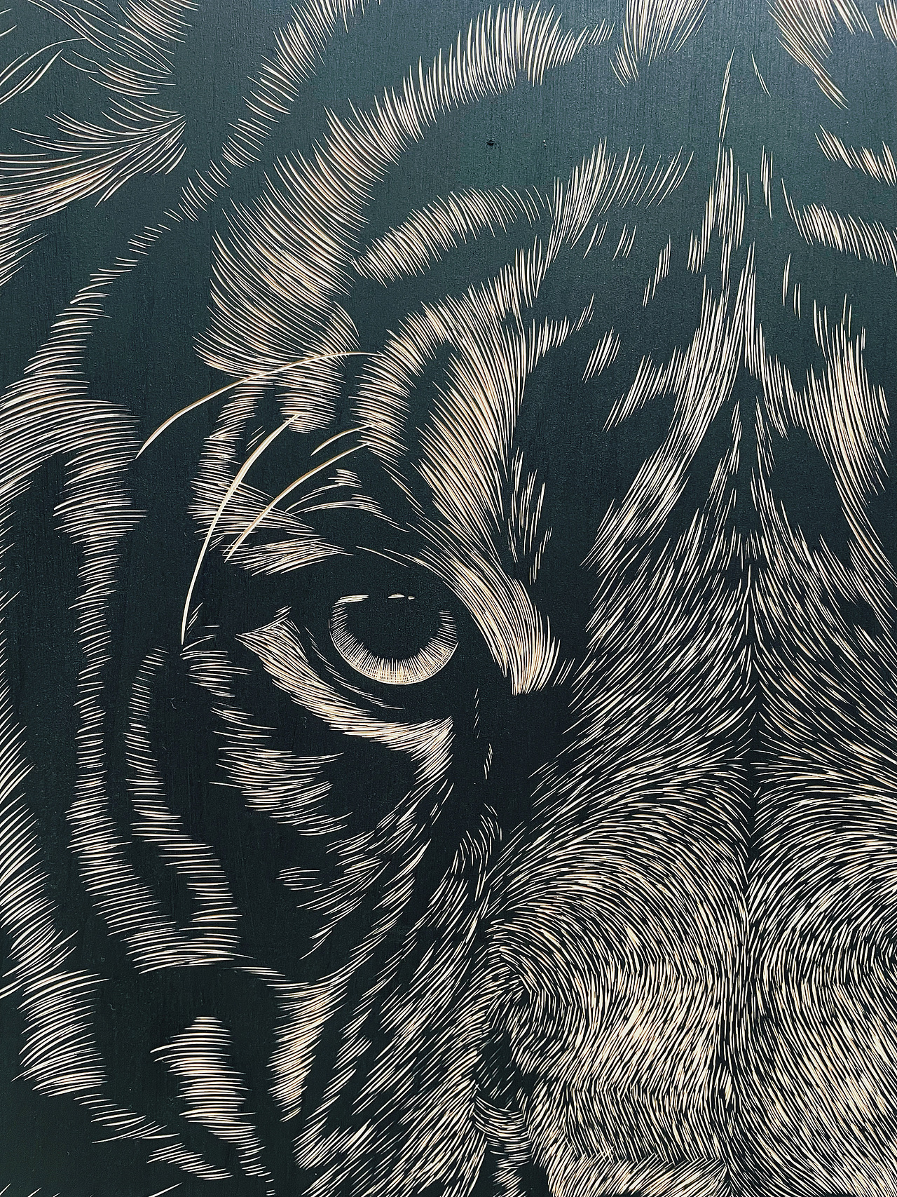 木刻版画·老虎