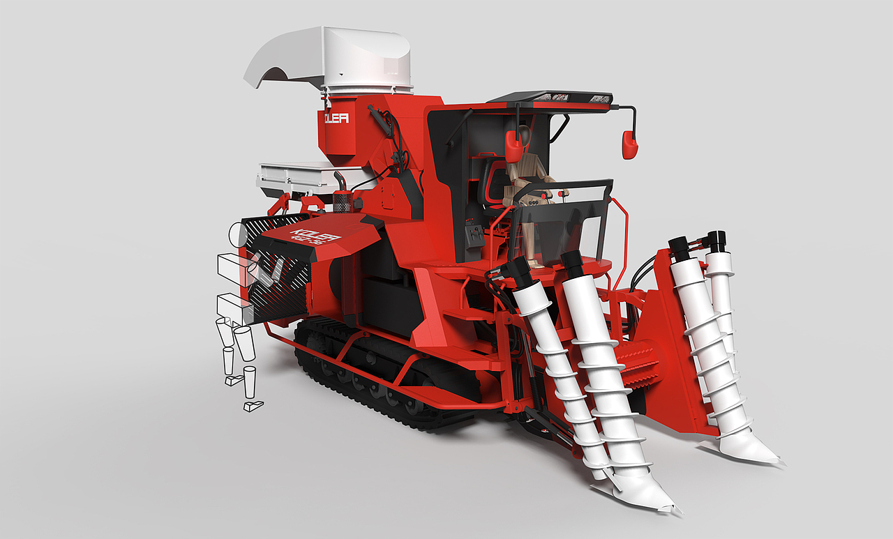 甘蔗收割机的设计（图ZMzA3MzA4NjQ=） - 工业用品/机械 - 站酷设计师Mingo鸽子原创素材 - 站酷ZCOOL