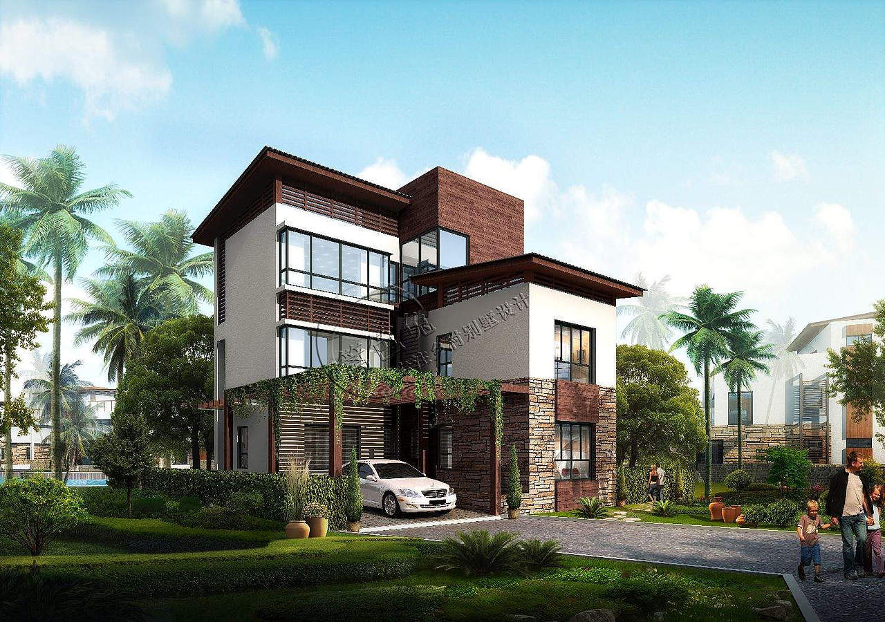 新农村自建房别墅外观效果图一层自建房两层自建房图纸