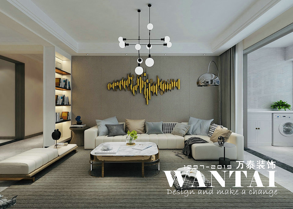 肥城装修公司|上城郦景134㎡现代风格装修效果图—吕震（图ZMTc4ODI1MTQ0） - 家装设计 - 站酷设计师泰安小胖装修原创素材 - 站酷ZCOOL