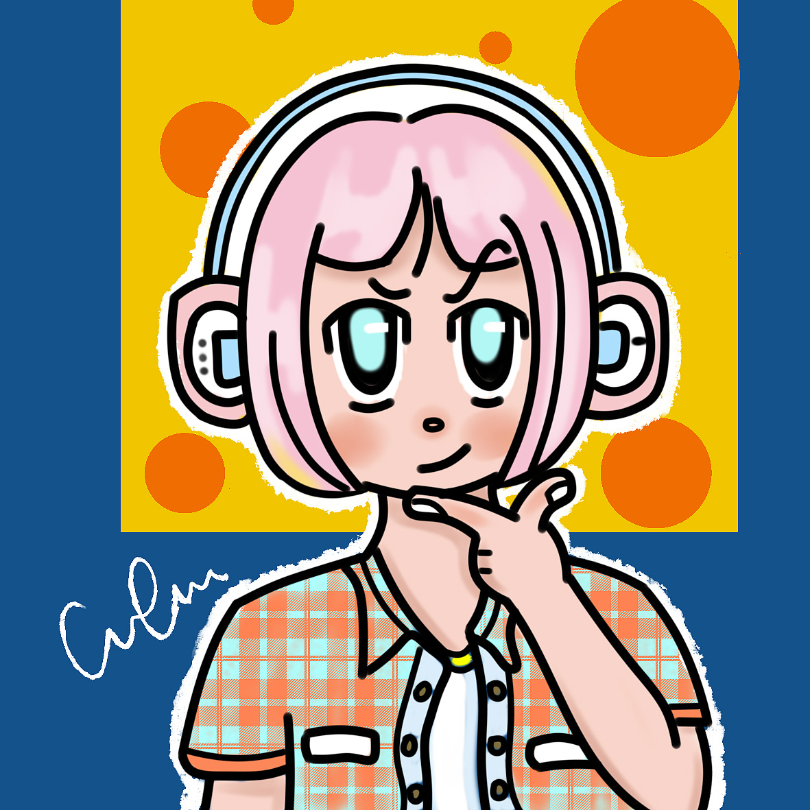 一组粗线条风格头像