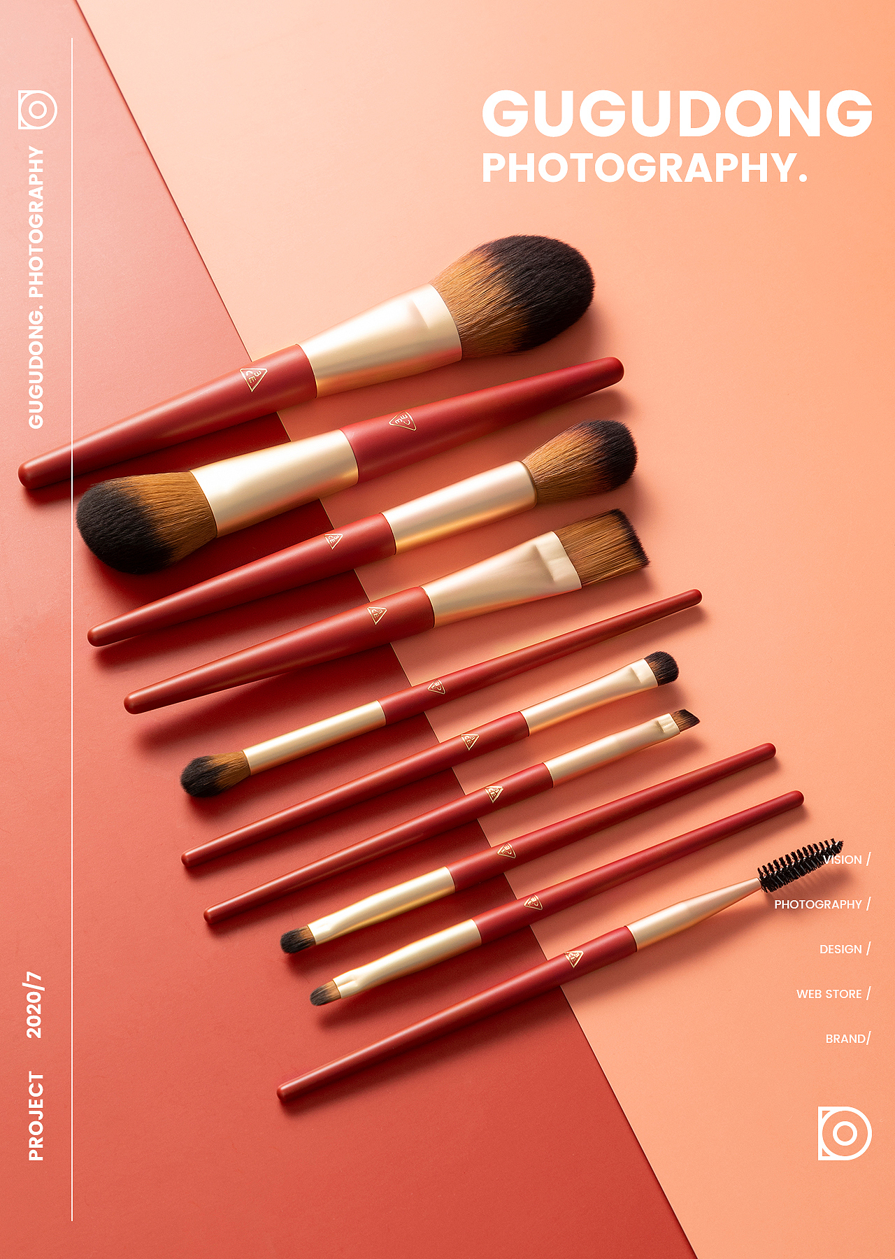 咕咕东 ✖ 3CE丨化妆刷电商摄影-哑光红（图ZMjE5ODg3MzEy） - 产品摄影 - 站酷设计师咕咕东摄影原创素材 - 站酷ZCOOL