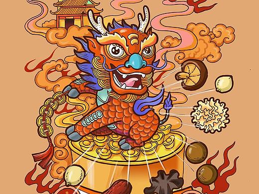 食品包装封面插画