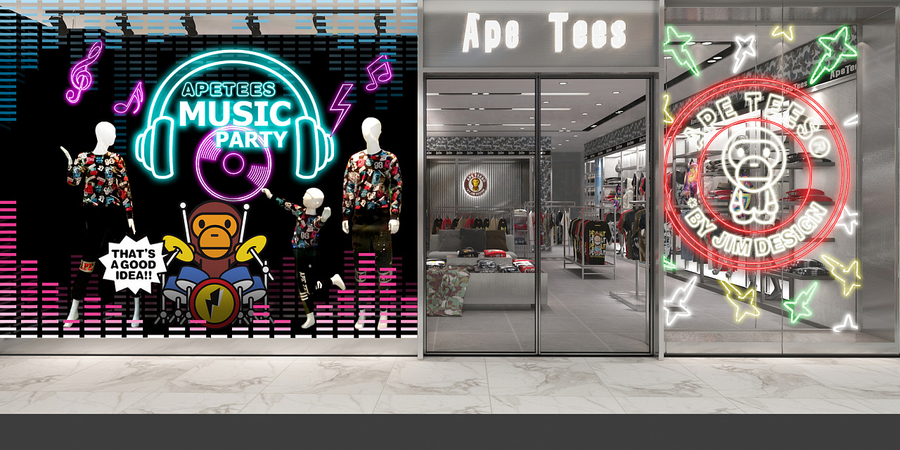 潮牌橱窗陈列设计案例