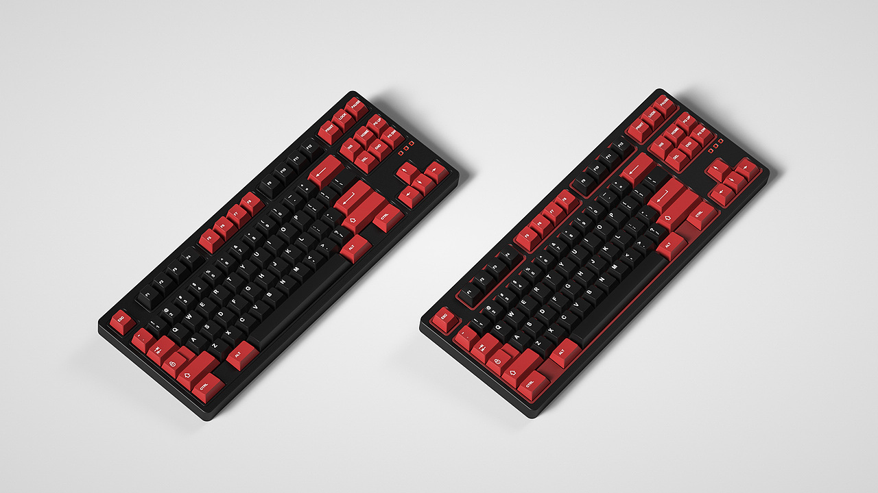 一组客制化键盘套件渲染