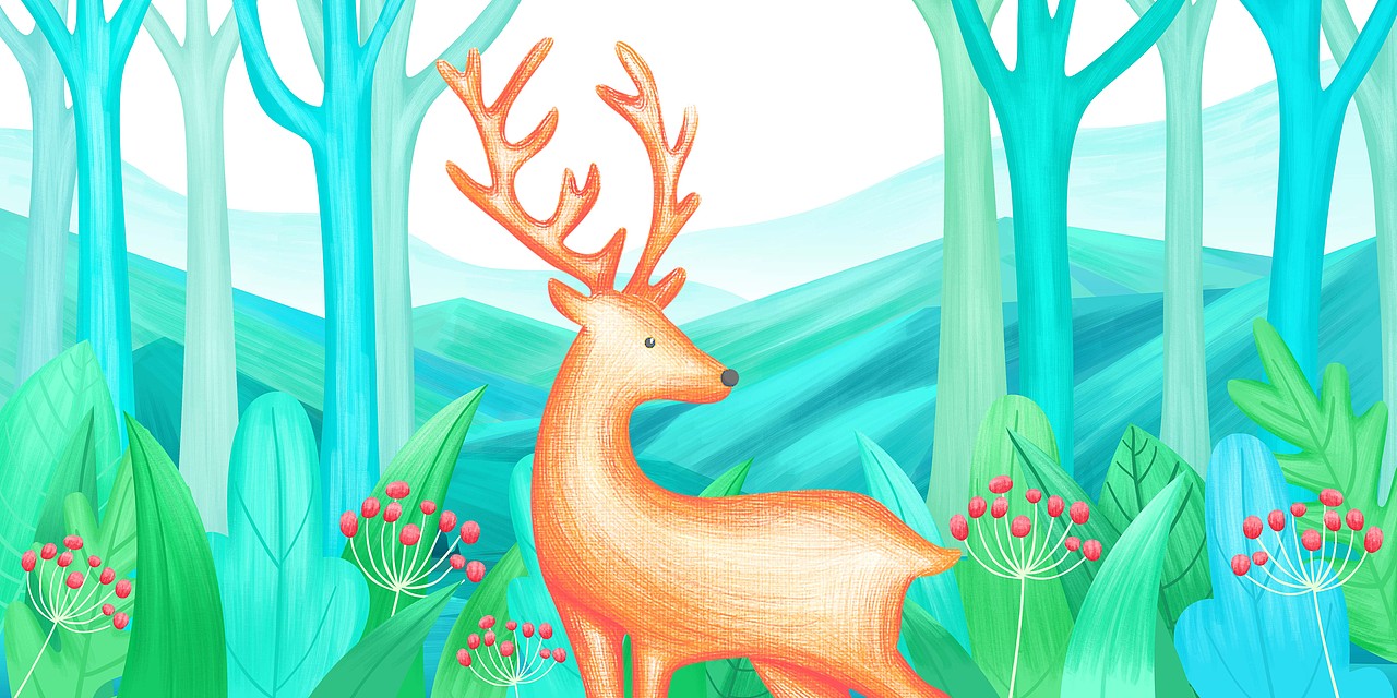 林深见鹿（图ZMjE3MTA5NzA4） - 商业插画 - 站酷设计师Hailey依依原创素材 - 站酷ZCOOL
