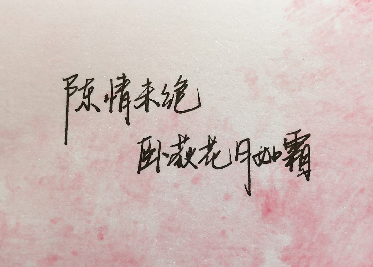 陈情令钢笔歌词水彩忘羡