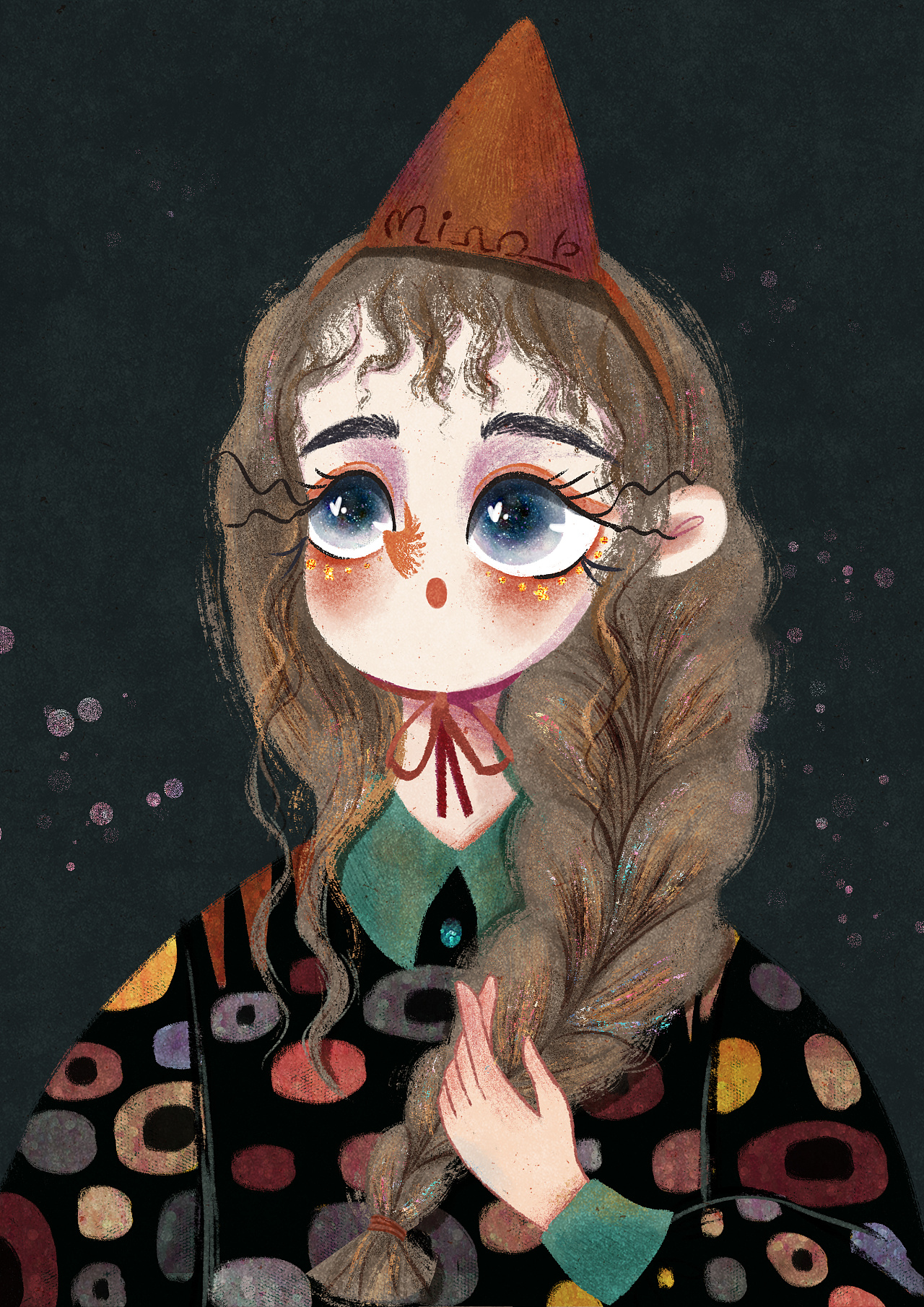 美萌复古少女插画