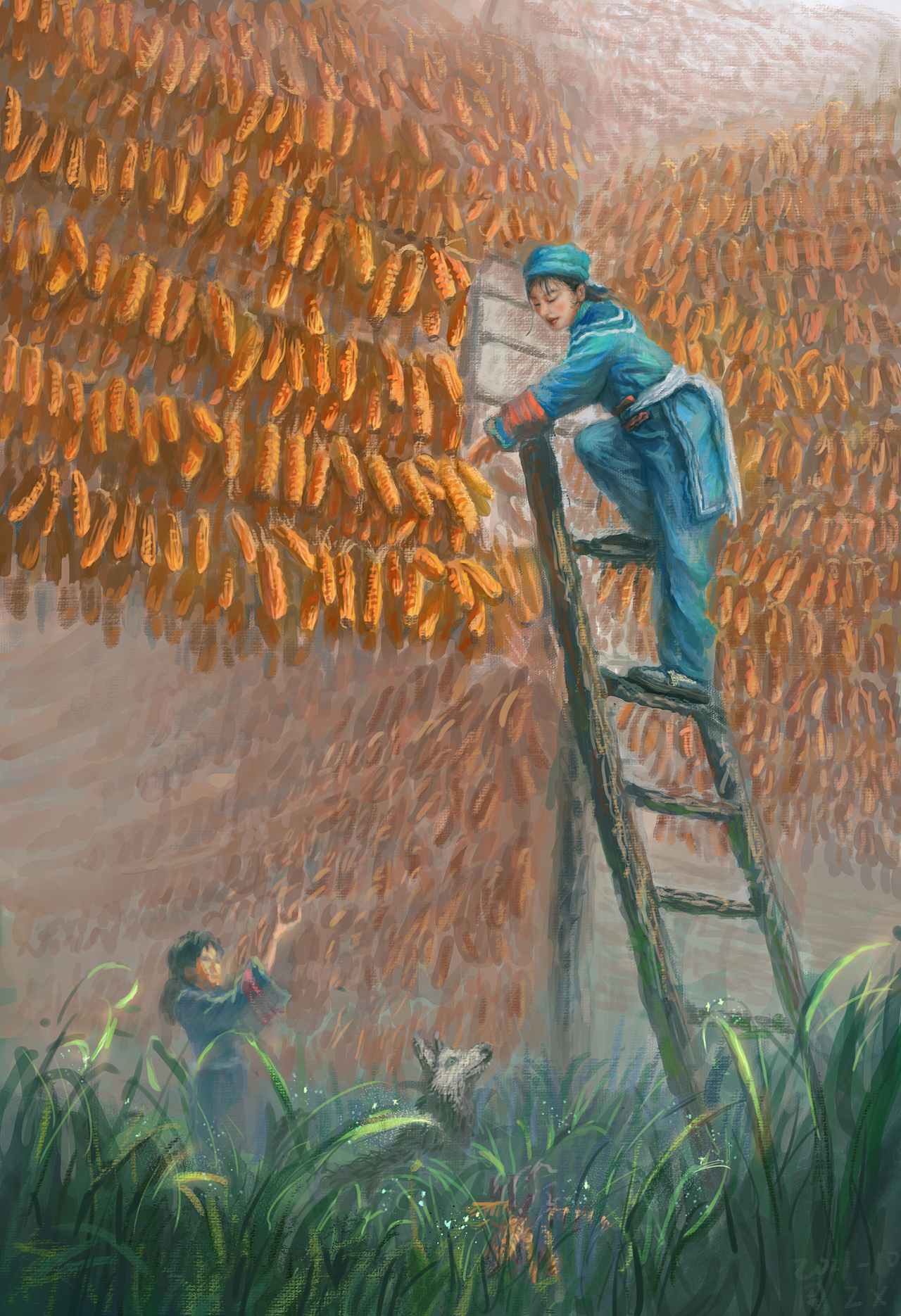 基于李红老师《丰收曲》的少数民族摄影作品二次创作（图ZMjc1NTgxMjI0） - 创作习作 - 站酷设计师zaiXxxxxx原创素材 - 站酷ZCOOL