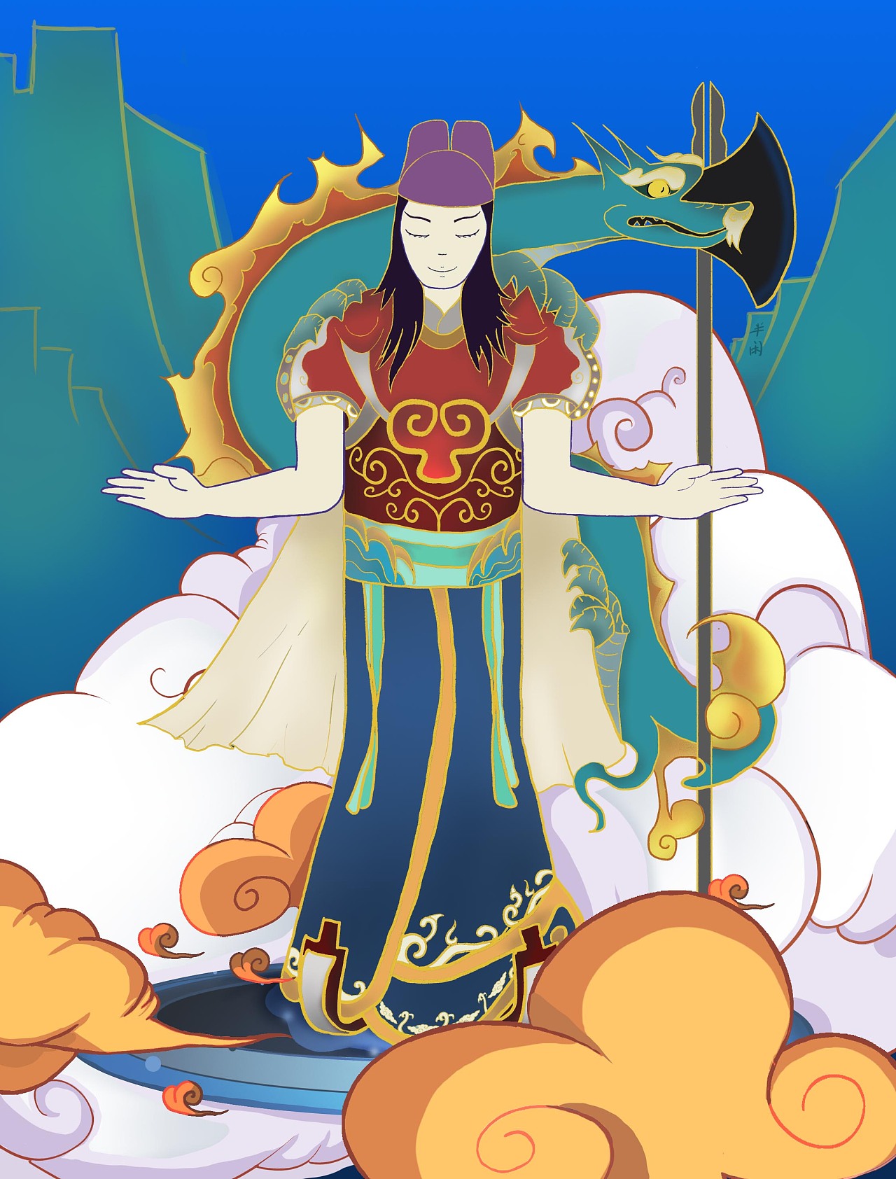 龙子《睚眦》|插画|创作习作|下邳 - 原创作品 - 站酷 (zcool)