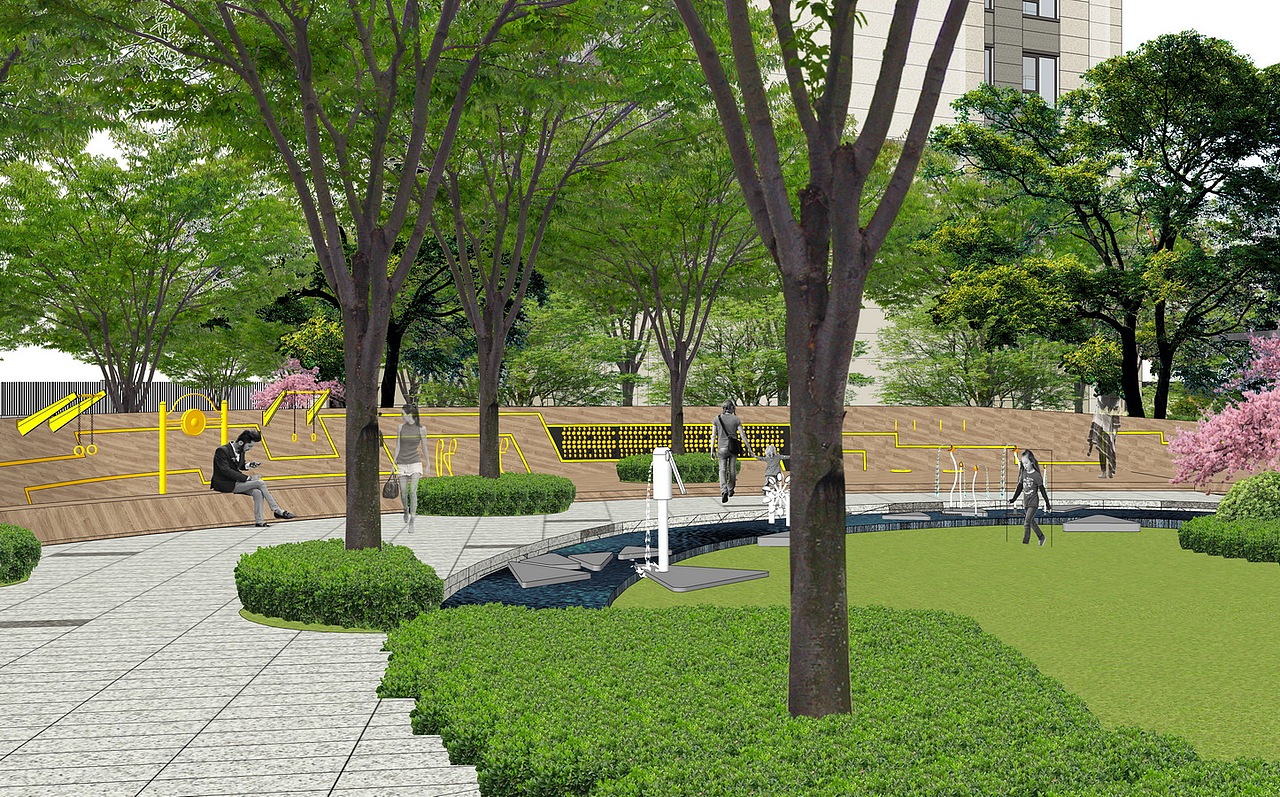 融创龙里二期大区景观SU模型下载