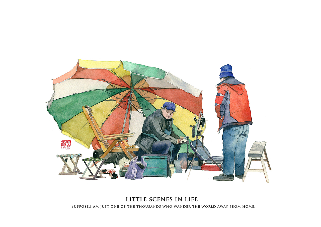 《人间深处》街头主题合集（图ZMTkyNTQ4ODEy） - 艺术插画 - 站酷设计师圈圈赵原创素材 - 站酷ZCOOL