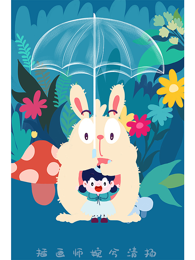 二十四节气之雨水（图ZMjg4NzAxODgw） - 商业插画 - 站酷设计师婉兮清扬wxqy原创素材 - 站酷ZCOOL