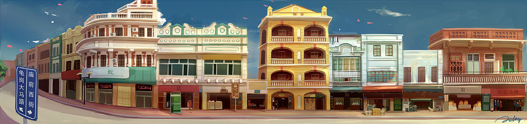 广州骑楼_摘梨_jelly-站酷zcool