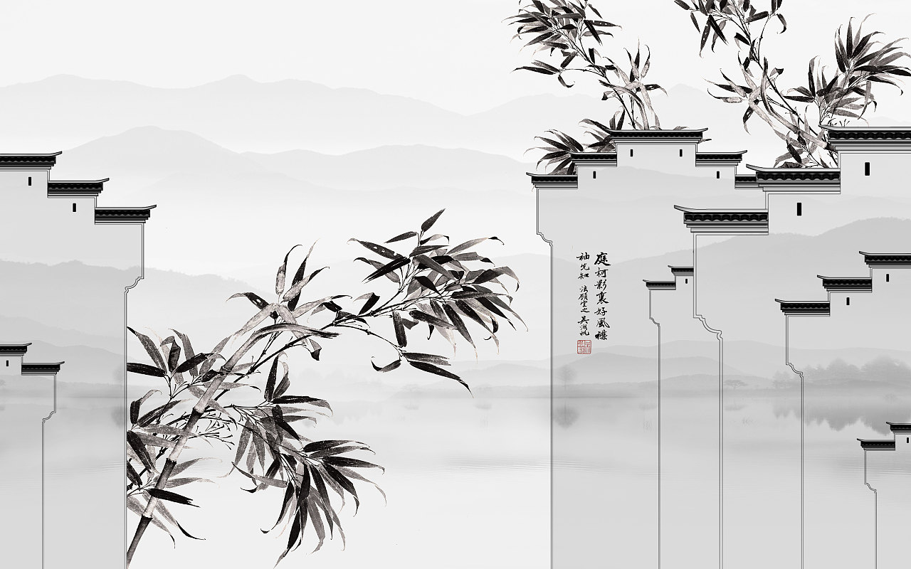 新中式徽派建筑|平面|图案|纱画图库一澜轩阁_临摹作品-站酷zcool