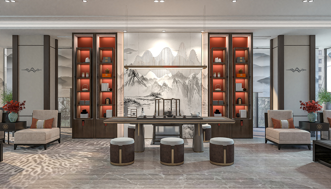 中式茶室接待厅