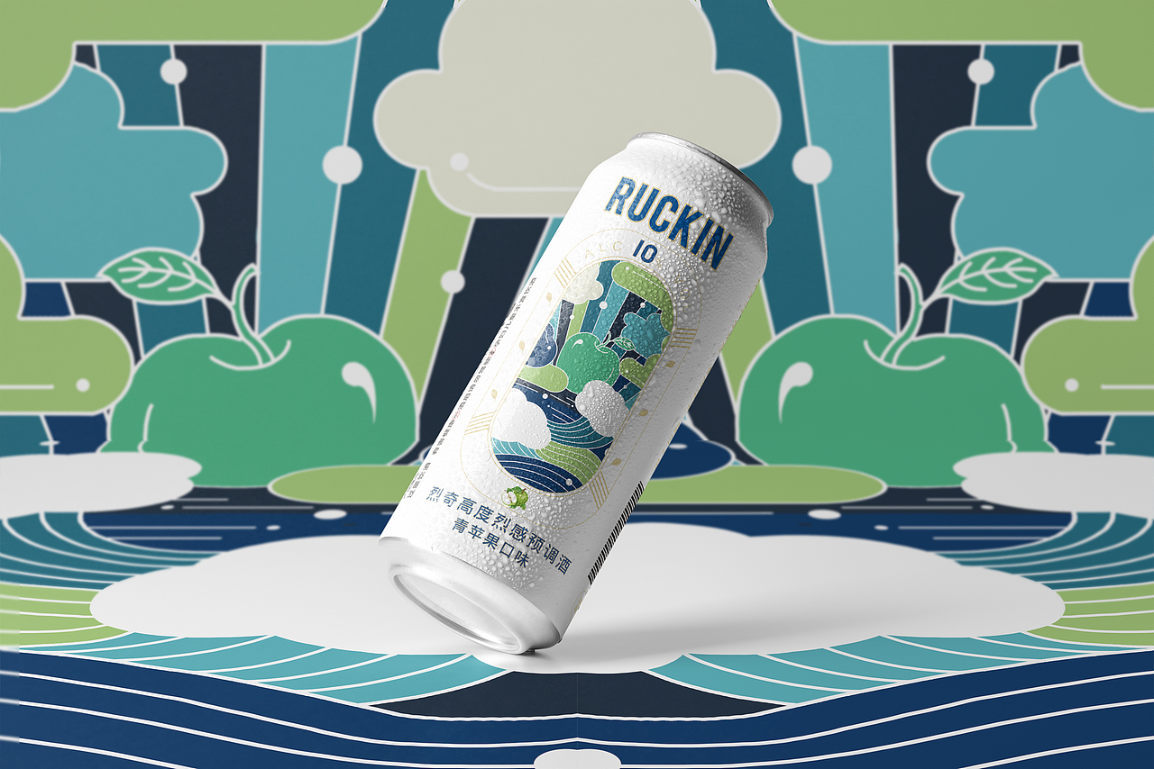 RUCKIN鸡尾酒包装插画（图ZMjc2MzE1Mzc2） - 商业插画 - 站酷设计师由程程yoyo原创素材 - 站酷ZCOOL