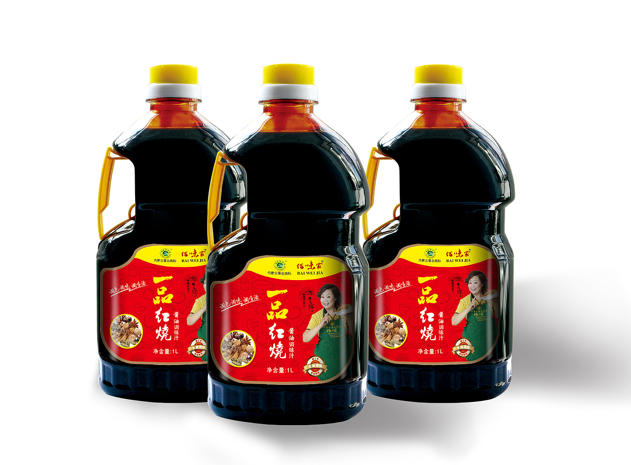 佰味家老抽酱油包装