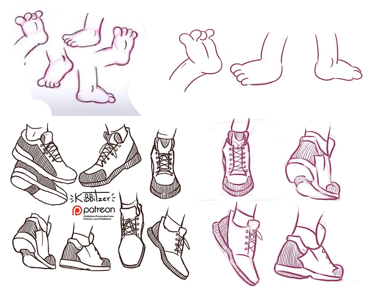 手脚体态练习|插画|绘本|墨moly - 临摹作品 - 站酷 (zcool)
