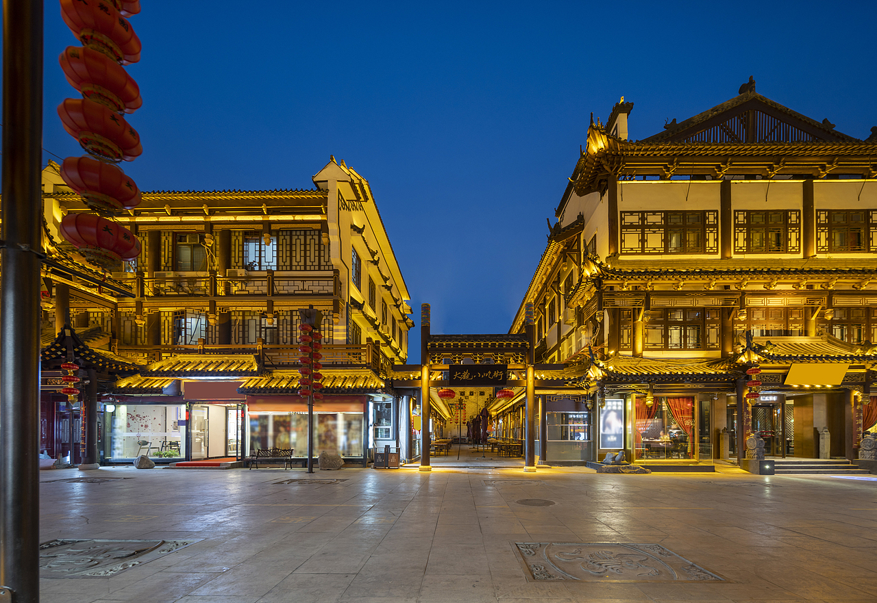 华灯初上 — 济南大观园（图ZMjkwNzIxMzMy） - 环境/建筑摄影 - 站酷设计师祥云建筑空间摄影原创素材 - 站酷ZCOOL