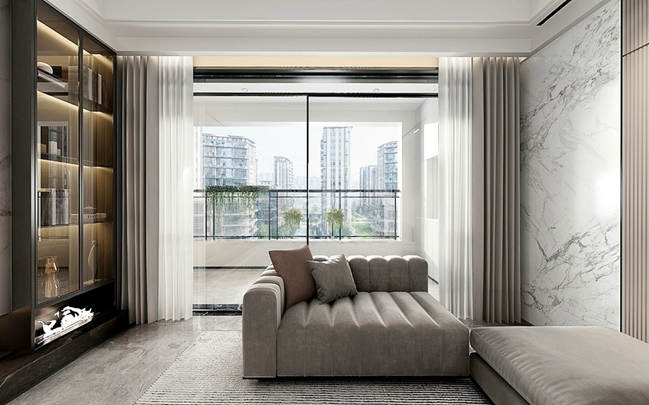 重庆铂悦澜庭装修案例,现代简约风格设计效果图