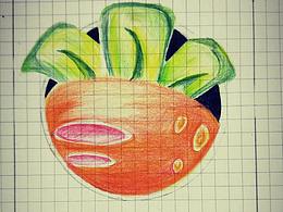 手绘彩铅课堂作业保卫萝卜