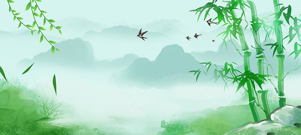 春季山水插画（图ZMjkwNTY4NjI4） - 商业插画 - 站酷设计师心灵艺坊原创素材 - 站酷ZCOOL