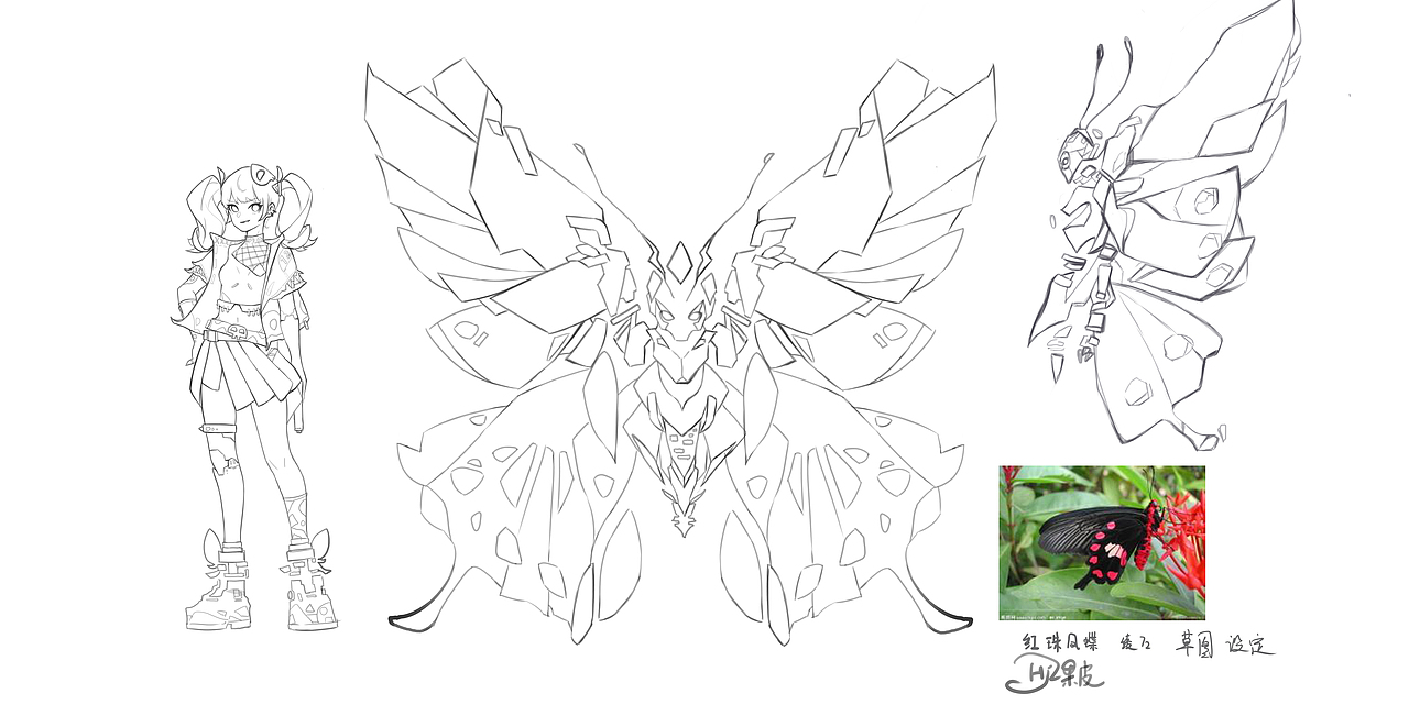 凤蝶语-赛博朋克（角色设定集）（图ZMjcxMzU2OTM2） - 游戏原画 - 站酷设计师Hjz果皮原创素材 - 站酷ZCOOL