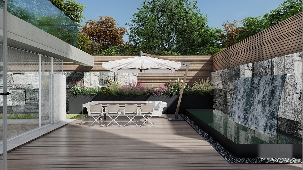 现代风格别墅庭院