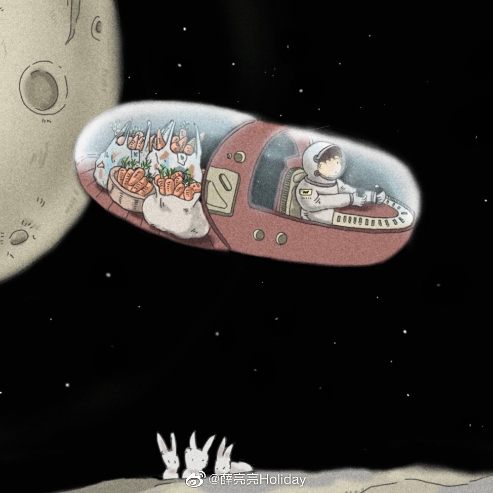 插画《宇航员》
