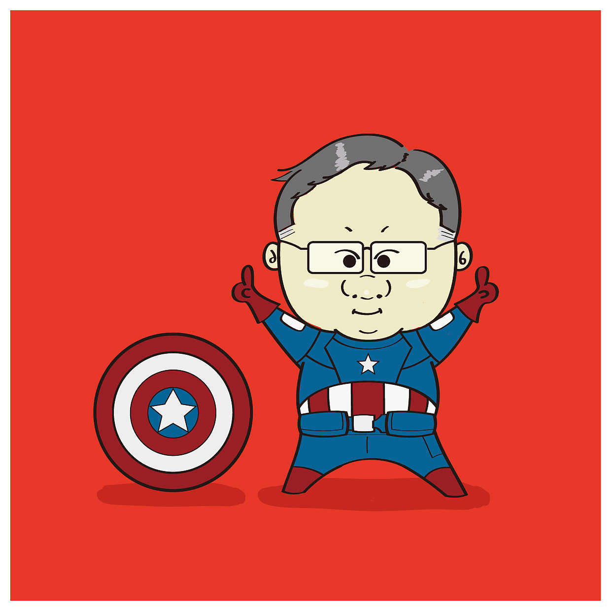 【漫威人物插画形象-nvidia ceo 黄仁勋 】