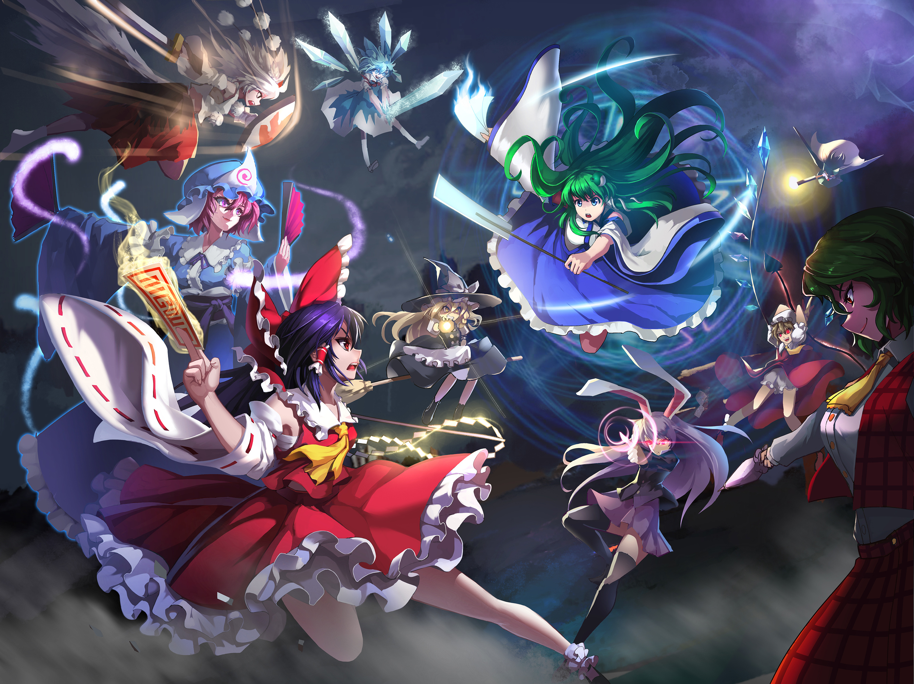 东方同人作品——fight|插画|游戏原画|雷雷娃 - 原创作品 - 站酷