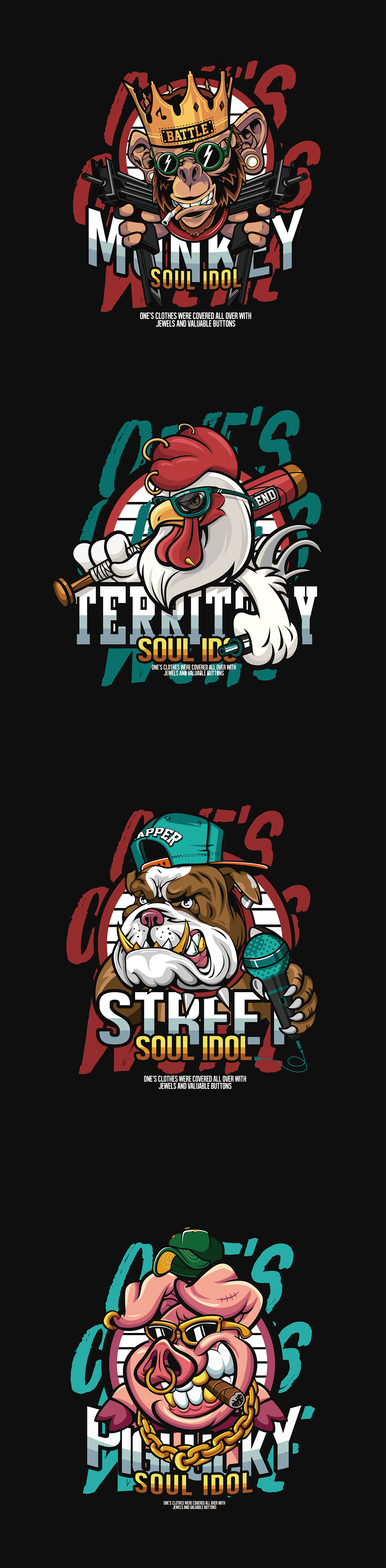 中国-十二生肖结合HIPHOP设计（图ZMTc3NjczMzgw） - 商业插画 - 站酷设计师铭源1992号原创素材 - 站酷ZCOOL