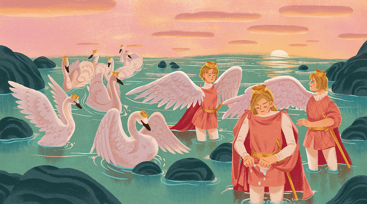 《野天鹅》little match经典童话故事英文绘本