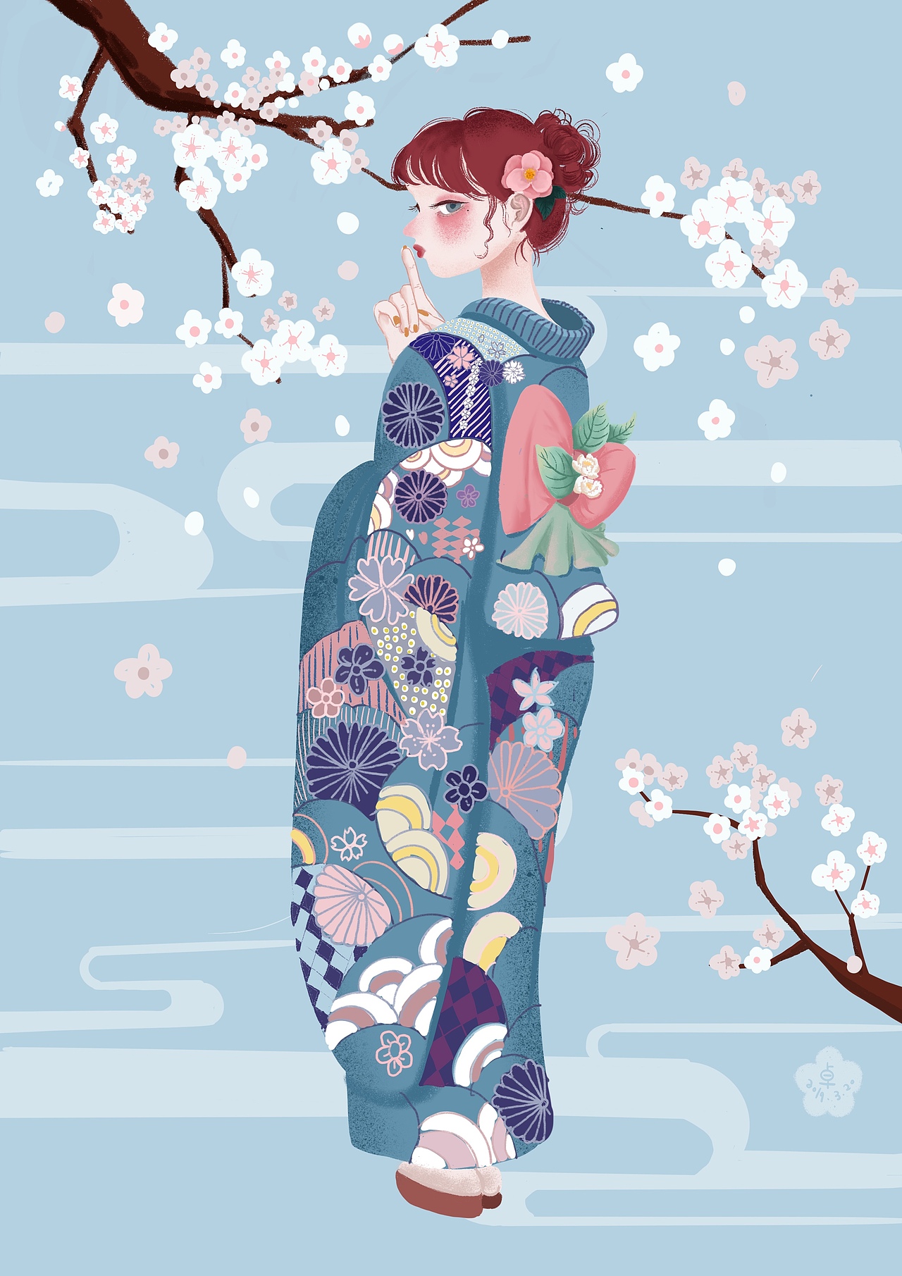 和风女孩|插画|商业插画|卓小哼_原创作品-站酷zcool