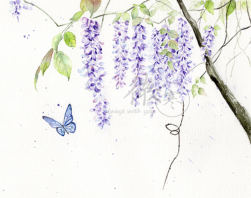 古风的花卉场景